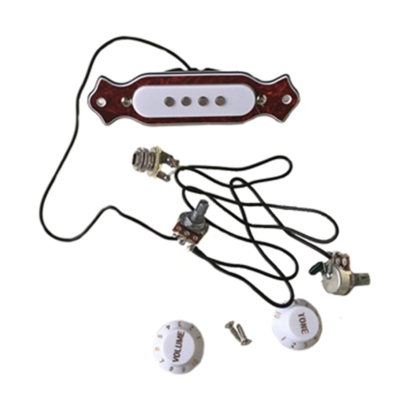 4-String Red/White Pickup Vol/Tone/Jack