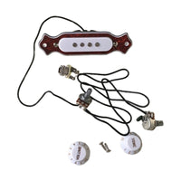 Thumbnail for 4-String Red/White Pickup Vol/Tone/Jack