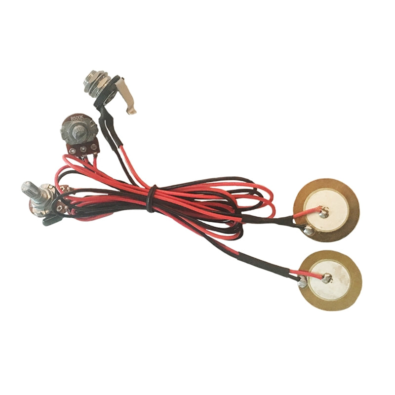 Double Piezo with Volume/Tone/Jack Harness