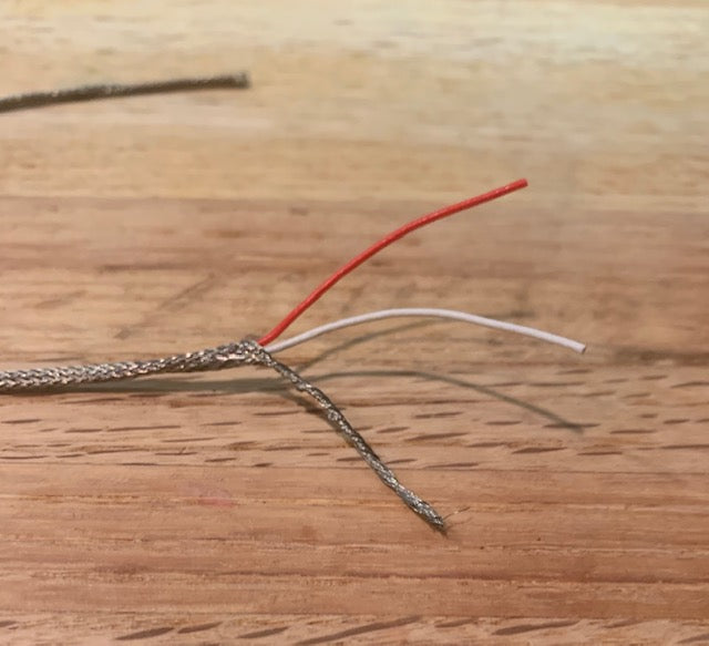 Single and Double conductor wires with shield 18"