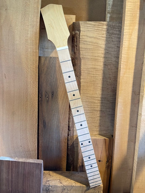 Easy Neck Okume & Maple Fretted Neck | 24 inch Scale