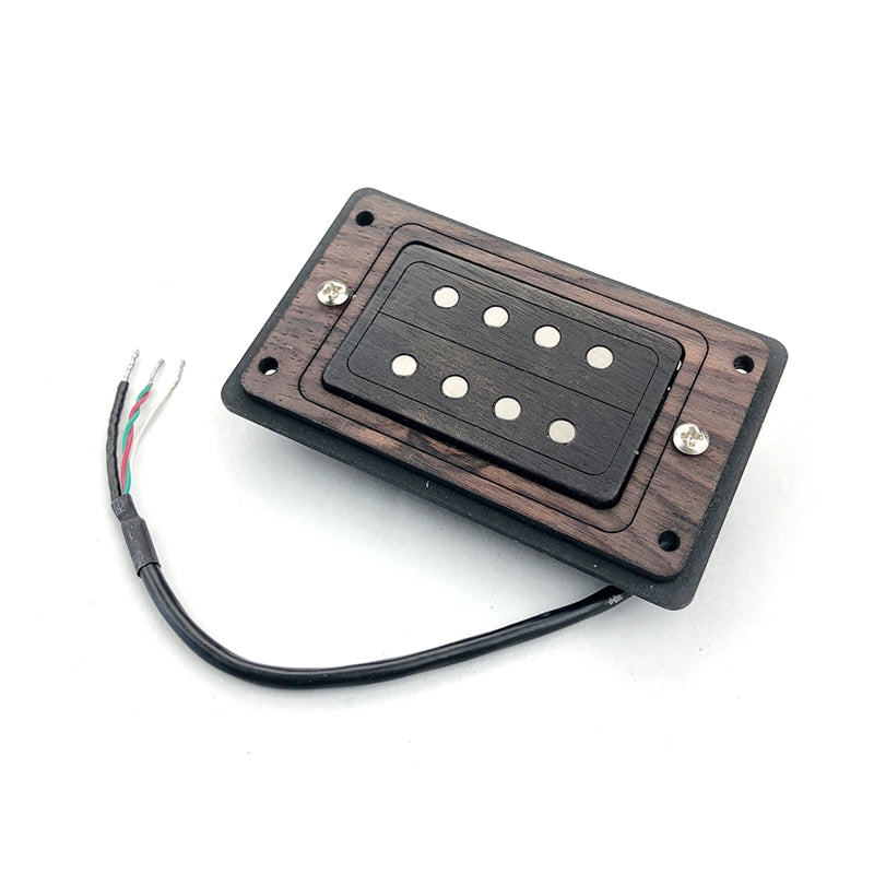 Lot De 4 Cadres De Micros Pour Guitare électrique Style LP - En Bois D'érable Et Palissandre, Avec Vis - 9