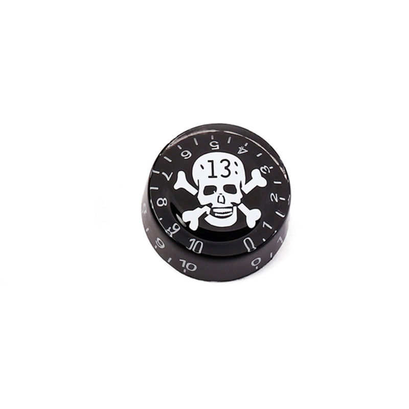 White On Black Skull Knob