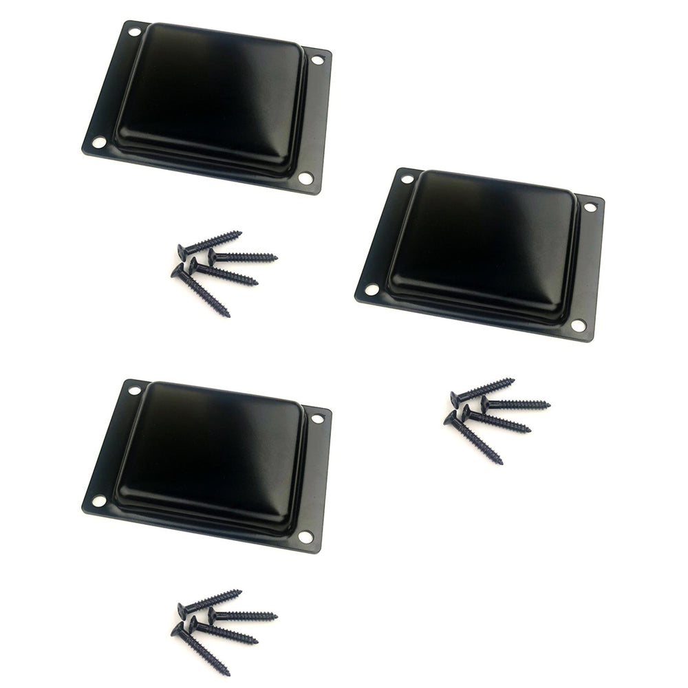 MGB Mini Box Bucker Cover Aluminum Stamped Plated Black | 3/4 String | 3-Pack Bundle