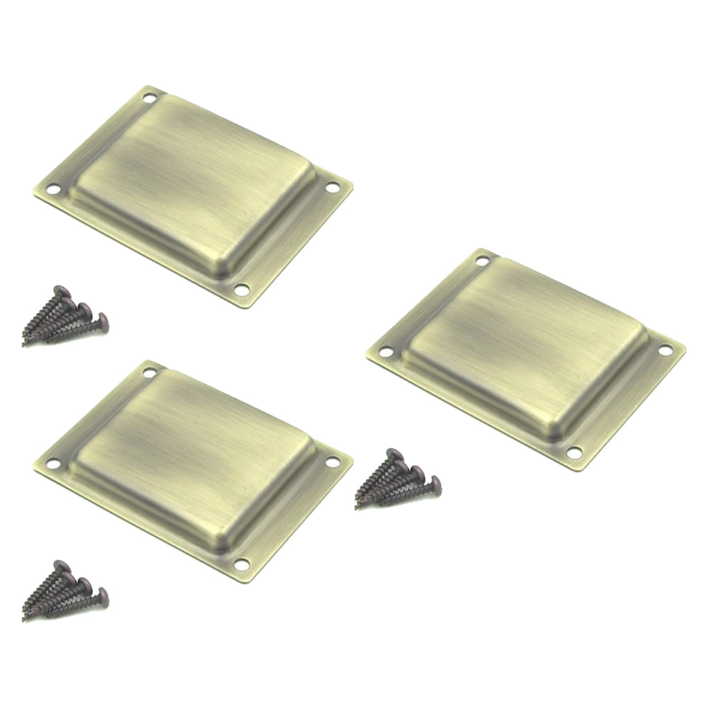MGB Mini Box Bucker Cover Stamped Antique Brass | 3/4 String | 3-Pack Bundle