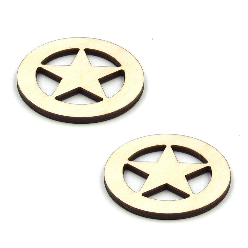 MGB 1-1/2" Star Wood Sound Hole | 2-Pack