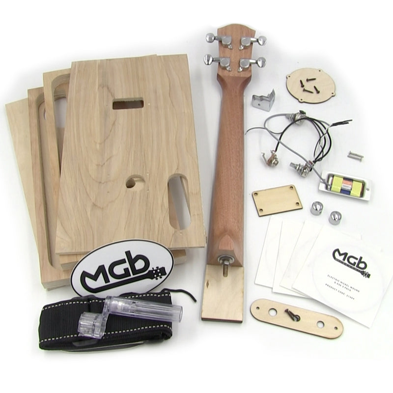 MGB Boxter 4-String Complete Guitar Kit | Chrome Hardware