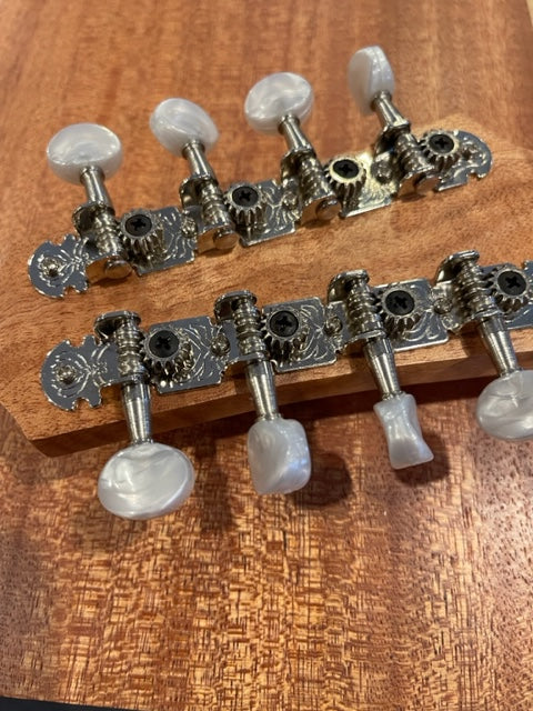 Four on plate engraved Mandolin Style Tuners