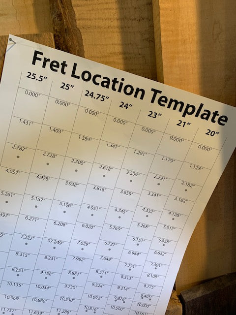 Paper Fret Location Template