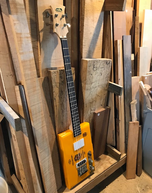 4 String Maple and Rosewood Bass Neck | 34 inch Scale