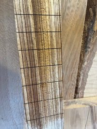 Thumbnail for MGB Zebrano Slotted Fretboard | 25.5