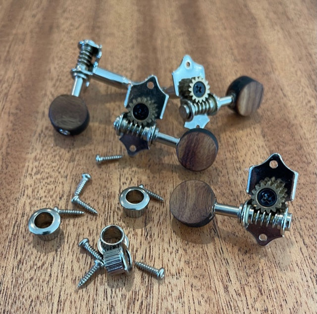 open gear locking tuners Open Gear Wood knob Tuner Set by MGB Guitars